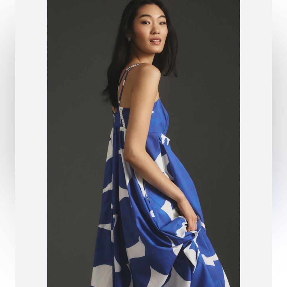 Anthropologie Printed Babydoll Smock Maxi Dress - Picture 4 of 8